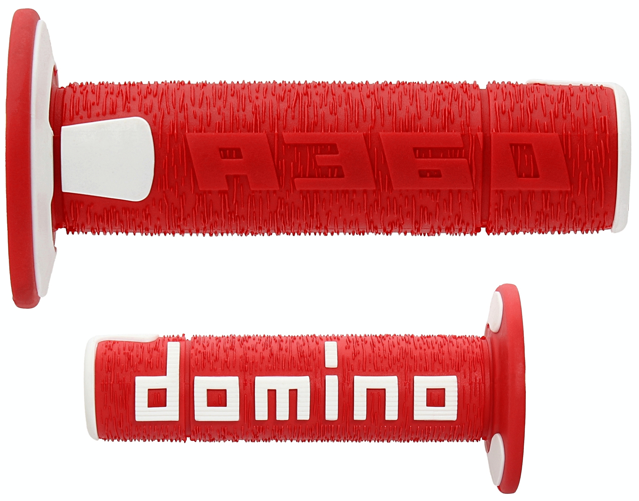 RED/WHITE OFF-ROAD GRIPS A36041C4246A7-0 | Domino Srl & Tommaselli